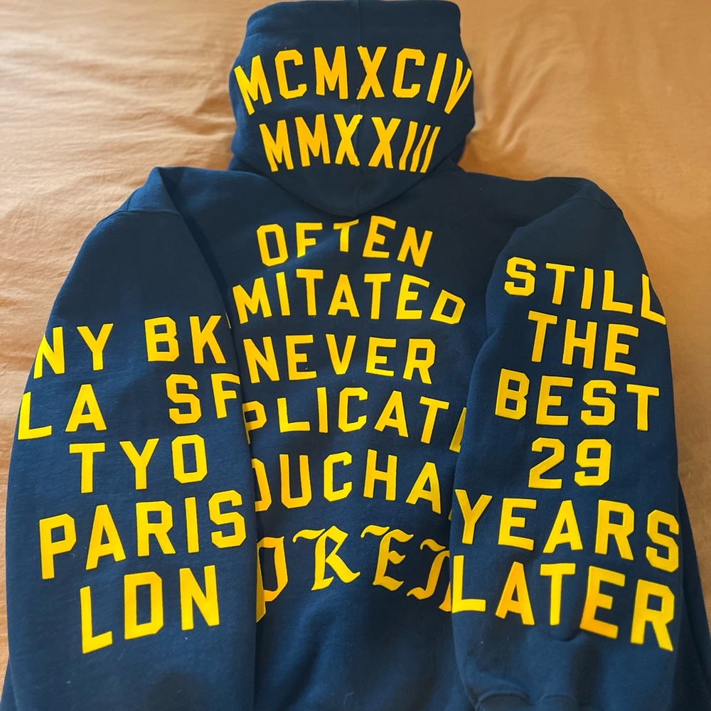 Supreme Team Flocked Hooded Sweatshirt